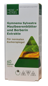 Maulbeerblätter Extrakt, 600mg mit Gymnema sylvestre (Gurmar), Bockshornkleesamen, Chrom, Zink, senken Zuckerspiegel, Blutzucker, für Diabetiker, bei Diabetes, zum Abnehmen